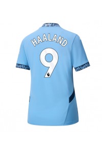 Manchester City Erling Haaland #9 Fotballdrakt Hjemme Klær Dame 2024-25 Korte ermer